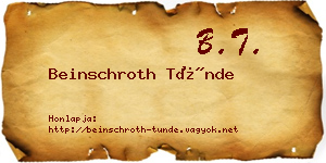 Beinschroth Tünde névjegykártya